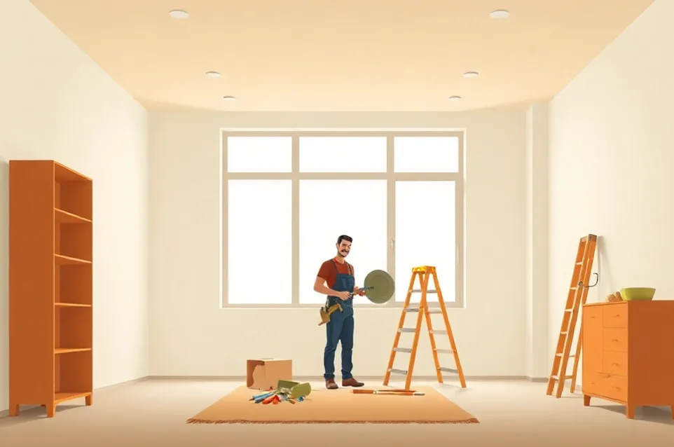 Intérieur rénové après travaux de peinture à Avrillé