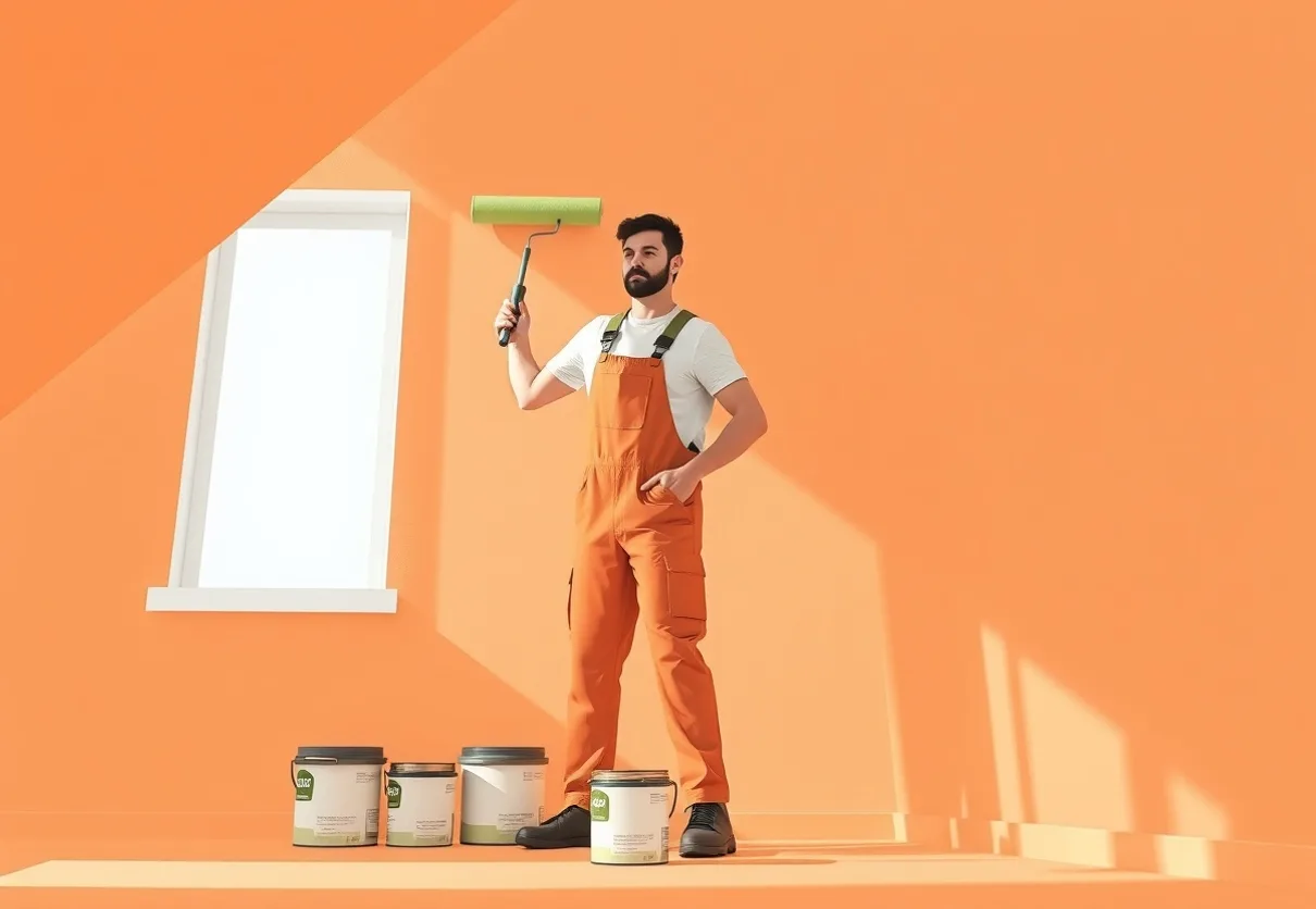 Peintre Avrillé 49240 en intervention sur un chantier